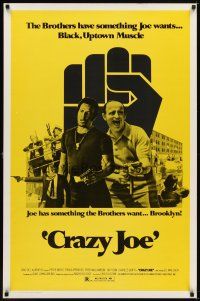 6g207 CRAZY JOE 1sh '74 Peter Boyle as mafioso Joey Gallo, Paula Prentiss!