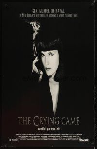 6g210 CRYING GAME 1sh '92 Neil Jordan classic, great image of Miranda Richardson with smoking gun!