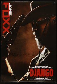 6g247 DJANGO UNCHAINED teaser DS 1sh '12 cool close-up image of Jamie Foxx in title role!