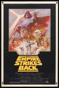 6g273 EMPIRE STRIKES BACK 1sh R81 George Lucas sci-fi classic, cool artwork by Tom Jung!