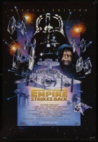 6g276 EMPIRE STRIKES BACK style C advance 1sh R97 George Lucas sci-fi epic, great art by Drew!