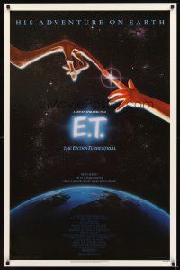 6g260 E.T. THE EXTRA TERRESTRIAL 1sh '82 Drew Barrymore, Steven Spielberg classic, Alvin art!