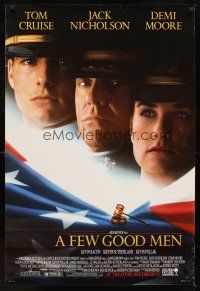 6g298 FEW GOOD MEN advance DS 1sh '92 best close up of Tom Cruise, Jack Nicholson & Demi Moore!
