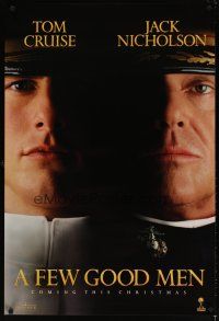 6g299 FEW GOOD MEN teaser 1sh '92 best close up of Tom Cruise, Jack Nicholson & Demi Moore!