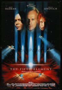 6g301 FIFTH ELEMENT DS 1sh '97 Bruce Willis, Milla Jovovich, Oldman, directed by Luc Besson!