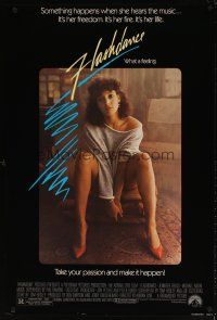 6g309 FLASHDANCE 1sh '83 sexy dancer Jennifer Beals, take your passion and make it happen!