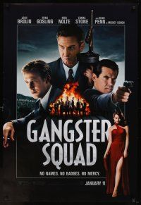6g335 GANGSTER SQUAD teaser DS 1sh '13 Josh Brolin, Ryan Gosling, Nick Nolte, sexy Emma Stone!