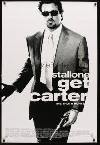 6g337 GET CARTER 1sh '00 great full-length image of Sylvester Stallone in cool shades w/gun!