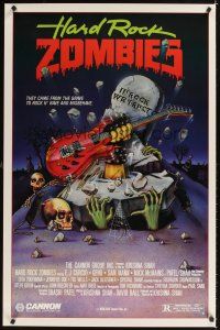 6g383 HARD ROCK ZOMBIES 1sh '84 wild artwork, they came from the grave to rock n' rave & misbehave