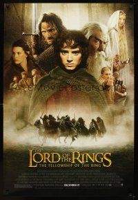6g494 LORD OF THE RINGS: THE FELLOWSHIP OF THE RING advance 1sh '01 montage image of top cast!