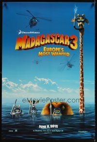 6g504 MADAGASCAR 3: EUROPE'S MOST WANTED teaser DS 1sh '12 Ben Stiller, Chris Rock, Schwimmer