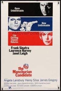 6g512 MANCHURIAN CANDIDATE 1sh R88 Frank Sinatra, Janet Leigh, directed by John Frankenheimer!