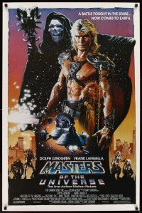 6g521 MASTERS OF THE UNIVERSE 1sh '87 Dolph Lundgren as He-Man, great Drew Struzan art!
