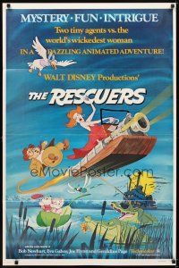 6g624 RESCUERS 1sh '77 Disney mouse mystery adventure cartoon from Devil's Bayou!