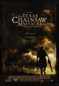 6g734 TEXAS CHAINSAW MASSACRE THE BEGINNING DS 1sh '06 horror prequel, the birth of fear!
