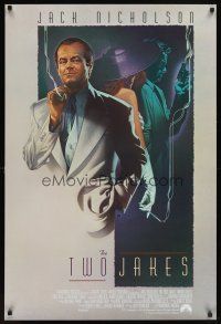 6g760 TWO JAKES int'l DS 1sh '90 cool art of smoking Jack Nicholson by Rodriguez!