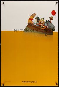 6g794 WINNIE THE POOH teaser DS 1sh '11 great art with Tigger, Eeyore & more on sea of honey!