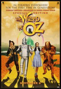 6g796 WIZARD OF OZ advance DS 1sh R98 Victor Fleming, Judy Garland all-time classic!