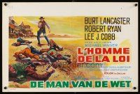6e351 LAWMAN Belgian '71 great art of cowboy Burt Lancaster, directed by Michael Winner!