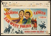 6e363 PARDNERS Belgian '56 great image of wacky cowboys Jerry Lewis & Dean Martin!