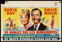 6e364 PLEASE DON'T EAT THE DAISIES Belgian '60 art of pretty smiling Doris Day, David Niven!