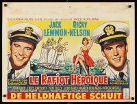 6e388 WACKIEST SHIP IN THE ARMY Belgian '60 different art of Jack Lemmon & Ricky Nelson!