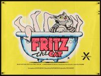 6e140 FRITZ THE CAT British quad '72 Ralph Bakshi sex cartoon, he's x-rated and animated!