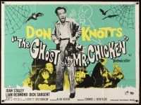 6e141 GHOST & MR. CHICKEN British quad '66 scared Don Knotts fighting spooks, kooks, and crooks!