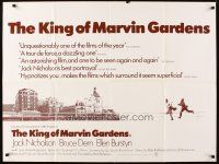 6e145 KING OF MARVIN GARDENS British quad '72 Jack Nicholson in New Jersey, directed by Rafelson!