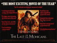 6e148 LAST OF THE MOHICANS reviews British quad '92 Native American Indian Daniel Day Lewis!