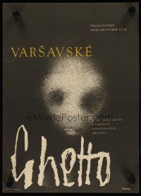 6e464 VARSAVSKE GHETTO Czech 11x16 '62 WWII holocaust documentary, Jaroslav Kadlec art!