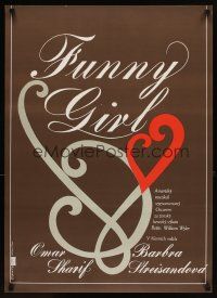 6e495 FUNNY GIRL Czech 23x33 '78 Barbra Streisand, Omar Sharif, directed by William Wyler!