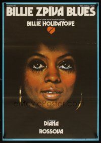 6e512 LADY SINGS THE BLUES Czech 23x33 '75 Hlavaty art of Diana Ross as Billie Holiday!