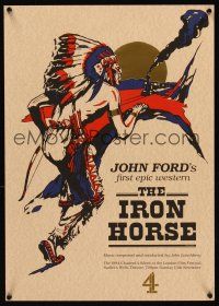 6e132 IRON HORSE foil English half crown R94 O'Brien in Ford's transcontinental railroad epic!
