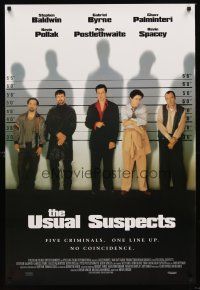 6e128 USUAL SUSPECTS English 1sh '95 Kevin Spacey with watch, Baldwin, Byrne, Palminteri, Singer!