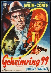 6e024 BIG COMBO German '56 different art of Cornel Wilde, Richard Conte, classic film noir!