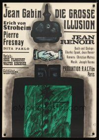 6e026 GRAND ILLUSION German R60s Jean Renoir's La Grande Illusion, anti-war classic, von Stroheim