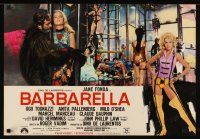 6e095 BARBARELLA Italian photobusta '68 Roger Vadim directed sexy sci-fi, montage of Jane Fonda!