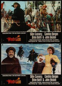 6e102 WIND & THE LION set of 9 Italian photobustas '75 Sean Connery & Candice Bergen, John Milius!