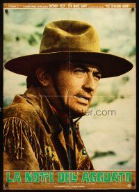 6e092 STALKING MOON Italian lrg pbusta '68 close-up of tough cowboy Gregory Peck!