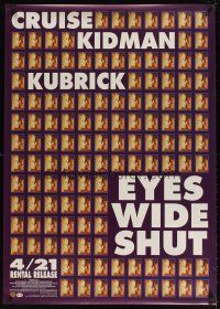 6e116 EYES WIDE SHUT video Japanese 29x41 '99 Stanley Kubrick, small images of Cruise & Kidman!