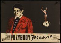 6e570 ADVENTURES OF PICASSO Polish 19x27 '79 Picassos aventyr, bizarre Andrzej Klimowski artwork!