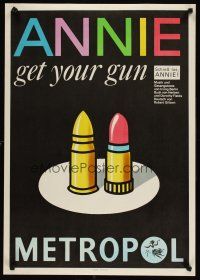 6e023 ANNIE GET YOUR GUN stage play German '80s cool different art of bullet & lipstick!