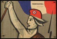 6e631 LA MARSEILLAISE Polish 23x33 '56 Jean Renoir, French Revolution, Stachurski art!