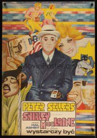 6e699 BEING THERE Polish 27x38 '82 colorful art of Peter Sellers by Mucha Ihnatowicz!