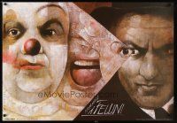 6e730 HOMMAGE A FELLINI Polish 27x38 '00 bizarre clown artwork by Wiktor Sadowski!