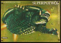 6e779 GAMERA SUPER MONSTER Polish 27x38 '80 Japanese sci-fi, wild Marek Proza-Dolinski art of Gamera