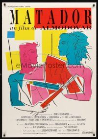 6e042 MATADOR Spanish '86 Pedro Almodovar, Antonio Banderas, cool Berlanga art!