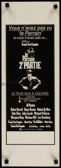 6e048 GODFATHER PART II French Swiss 8x23 '74 Al Pacino in Francis Ford Coppola classic crime sequel