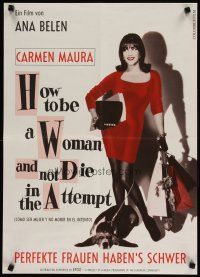 6e052 HOW TO BE A WOMAN & NOT DIE IN THE ATTEMPT Swiss19x27 '91 wacky image of pretty Carmen Maura!